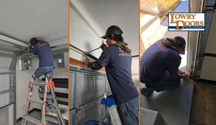 Lowry Doors service techs providing 24/7 garage door repair in American Fork